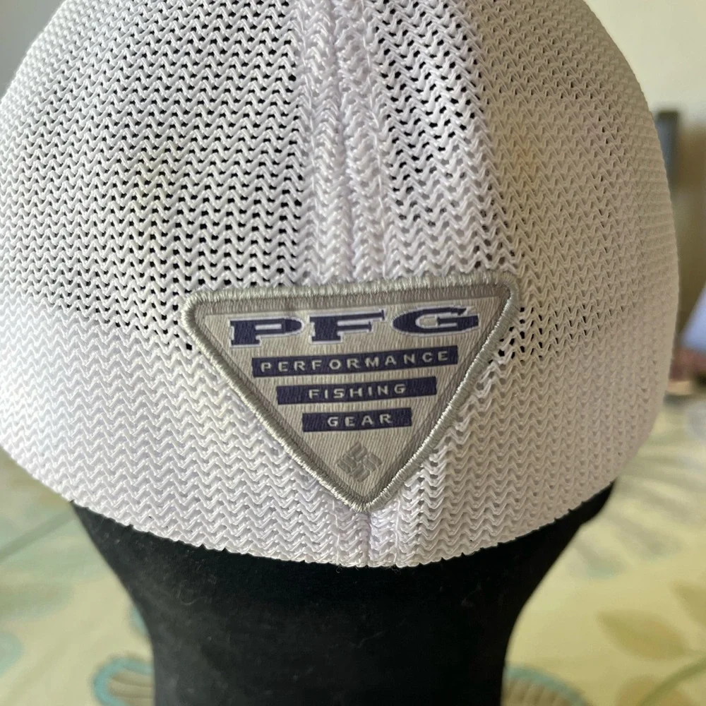 Colombia PFG FLEXFIT Fish Flag Mesh Baseball hat cap  EUC